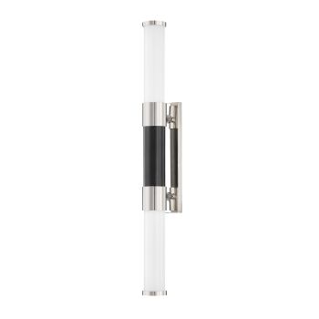 Alston Wall Sconce, Polished Nickel/Soft Black