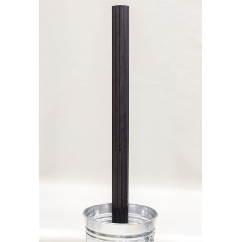 Fluted Direct Burial Pole, 100-Black